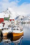 Boats and building at harbor