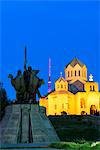 Eurasia, Caucasus region, Armenia, Yerevan, statue of St Grigor at St Gregory the Illuminator Cathedral