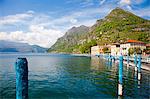 Italy, Lombardy, Lake Iseo. The Town of Marone.