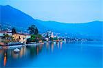 Italy, Lombardy, Lake Iseo. The town of Sale Marasino.