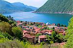 Italy, Lombardy, Lake Iseo. Along the Antica Strada Valeriana which runs across part of the lake.