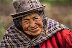 South America, Peru, Lake Titicaca, local native woman