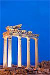 Turkey, Mediterranean Region, Turquoise Coast, Lycia, Side, 2nd century Temple of Apollo and Athena