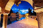 Turkey, Eastern Anatolia, Sanliurfa   Urfa, Golbasi, Balikli Gol sacred carp pool, Rizvaniye Mosque