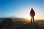 Turkey, Eastern Anatolia, Dogubayazit, Mt Ararat (5137m), sunrise