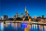 City skyline across River Main, Frankfurt am Main, Hesse, Germany, Europe