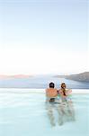 Couple in swimming-pool