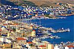 Harbour at Pothia, Kalymnos, Dodecanese, Greek Islands, Greece, Europe