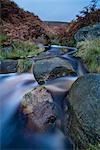 Highshaw Clough at dusk, Peak District, Derbyshire, England, United Kingdom, Europe