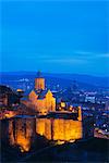 St. Nicholas church on top of Narikala Fortress, Tbilisi, Georgia, Caucasus, Central Asia, Asia