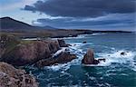 The dramatic coastline at Mangersta, Isle of Lewis, Outer Hebrides, Scotland, United Kingdom, Europe