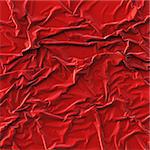 crumpled red cloth. high quality 3D image.