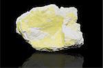 Sample of a beautiful  Sulfur speciment isolated on black background