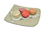 French macarons on a nice plate