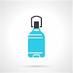 Flat color design vector icon for large plastic bottle on white background.