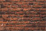 withered red brick wall background or texture