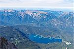 View to the lake Eibsee in Bavaria, Germany in the summer