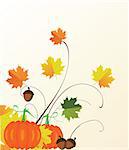 vector illustration of thanksgiving fall background