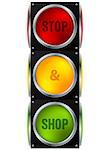 Cool advertisement stop and shop traffic light