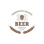 Beer logo design template. Vintage label for brewer company