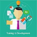 training and development business education train skill improvement vector