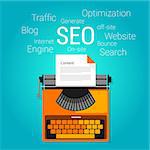 seo content marketing strategy concept search engine optimization vector