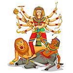 illustration of Happy Durga Puja background