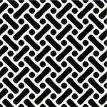 Vector Seamless Black And White Rounded Shape Pattern Background