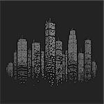 City Skyscraper Vector Background eps 8 file format