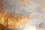 Abstract vector triangle background in golden and grey