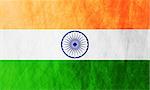 Grunge illustration of Republic of India flag. Vector background
