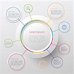 Modern vector circle infographic elements in bright colors