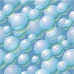 seamless fresh background with blue water bubbles