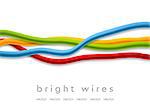 Isolated bright abstract wires on white background. Tech vector design