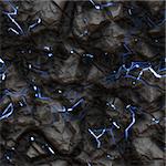 An image of a seamless stone texture with blue glowing cracks