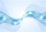 Abstract blue wavy corporate background. Vector design