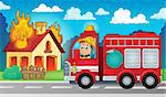 Fire truck theme image 5 - eps10 vector illustration.