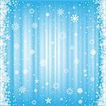 The falling snow on the blue striped mesh background