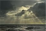 Sun Breaks through Storm Clouds over Ocean, Newell Beach, Newell, Queensland, Australia
