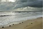 Sandy Beach with Storm Clouds in Morning, Newell Beach, Newell, Queensland, Australia