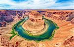 Horseshoe Bend is a famous meander on river Colorado near the town of Page. Arizona, USA