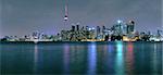 Toronto Downtown Skyline  panorama at night