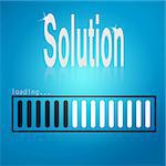 Solution blue loading bar image with hi-res rendered artwork that could be used for any graphic design.