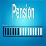 Pension blue loading bar image with hi-res rendered artwork that could be used for any graphic design.