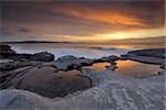 Sunrise and reflections at Yena located in Botany Bay National Park lpart of the Kurnell Peninsula.  Views north east