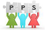 PPS - Pay per Sale puzzle in a line image with hi-res rendered artwork that could be used for any graphic design.