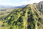 view at green hills and valleys at kauai island, hawaii