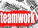 Word cloud teamwork image with hi-res rendered artwork that could be used for any graphic design.