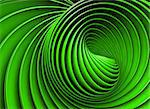 Abstract 3d spiral or twirl in green toned