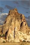 Beautiful cone mountain in Cappadocia Turkey is photographed close-up